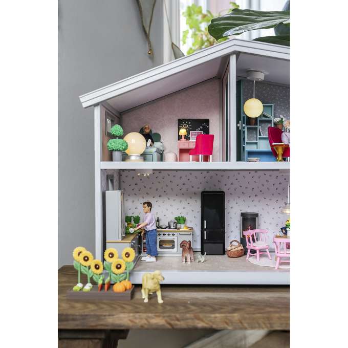 Lundby 2 rislamper med batteri Lundby lamper tilbehør Lundby 2 rislamper med batteri Lundby lamper tilbehør